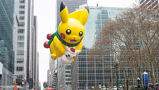 Pikachu à la parade de Thanksgiving de New York