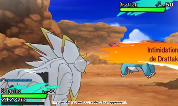 La nouvelle interface de combat de Pokémon Soleil & Lune