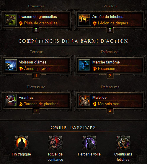 Diablo 3 build Féticheur Débutant Reaper of Souls